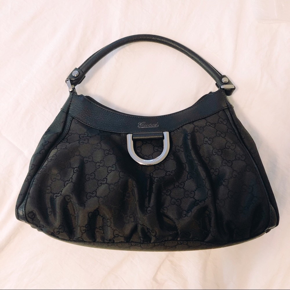 SOLD ❌ Gucci Bag (Abbey D Ring Hobo Bag) - Black Monogram